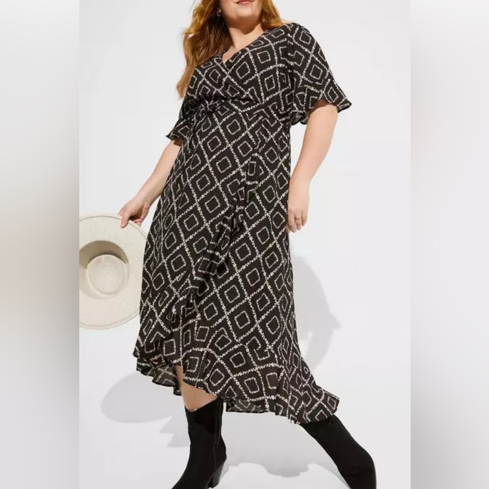 TORRID | Maxi Georgette Surplice Hi-Low Dress sz Large